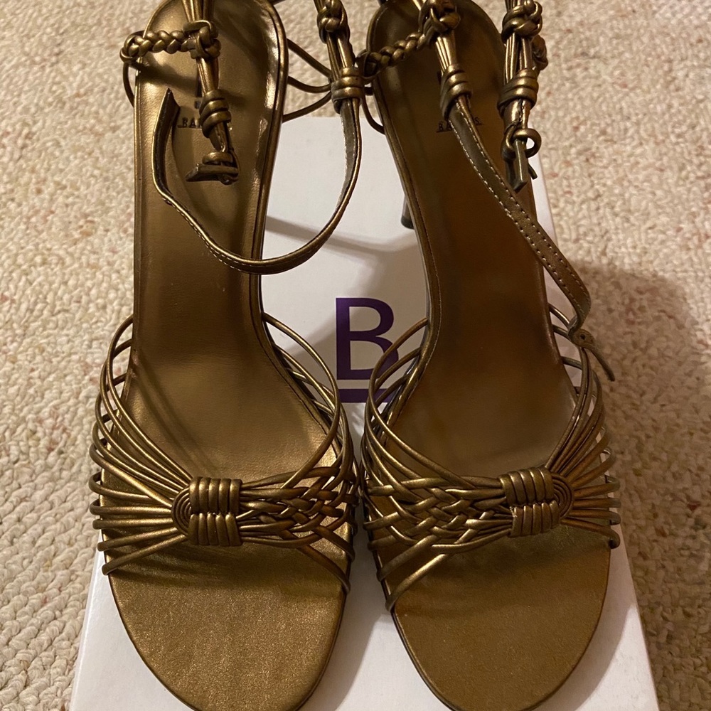 Bronze high heel with strap...